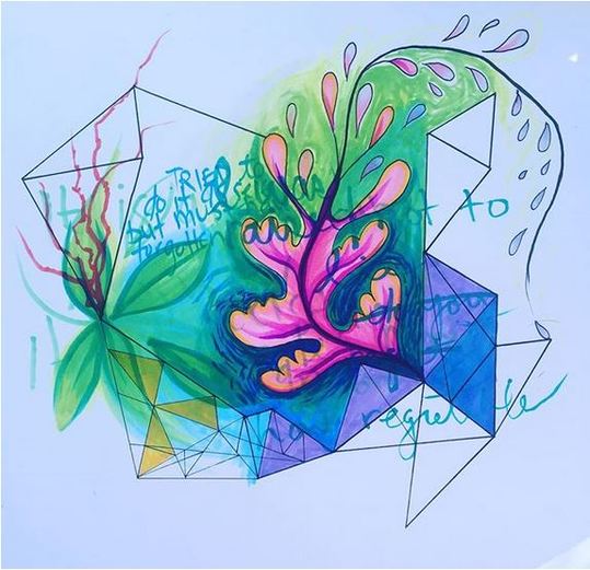 Ann Beaver drawing on paper