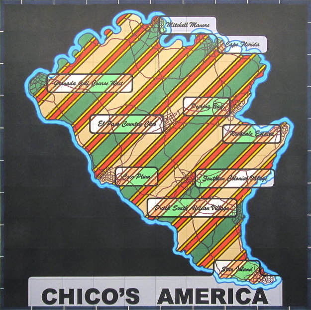 Lordy Rodriguez Chico's America map art